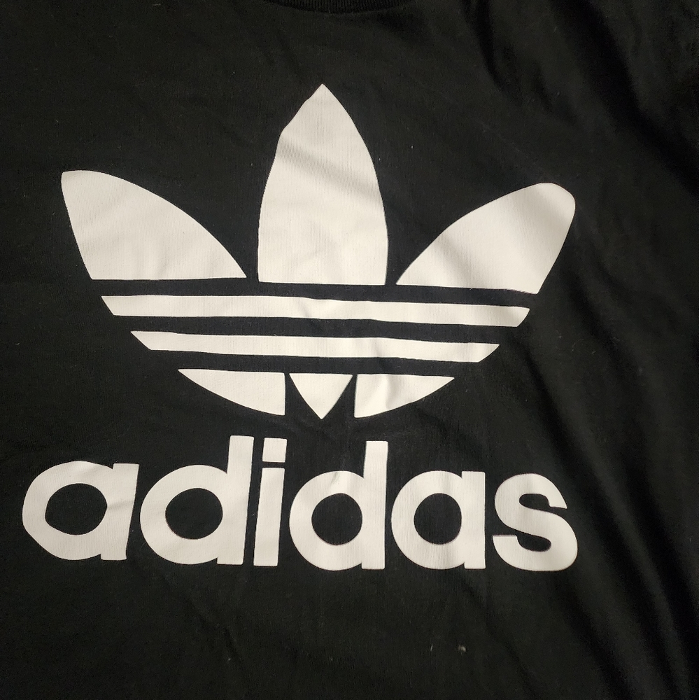 Adidas logo mens black tshirt